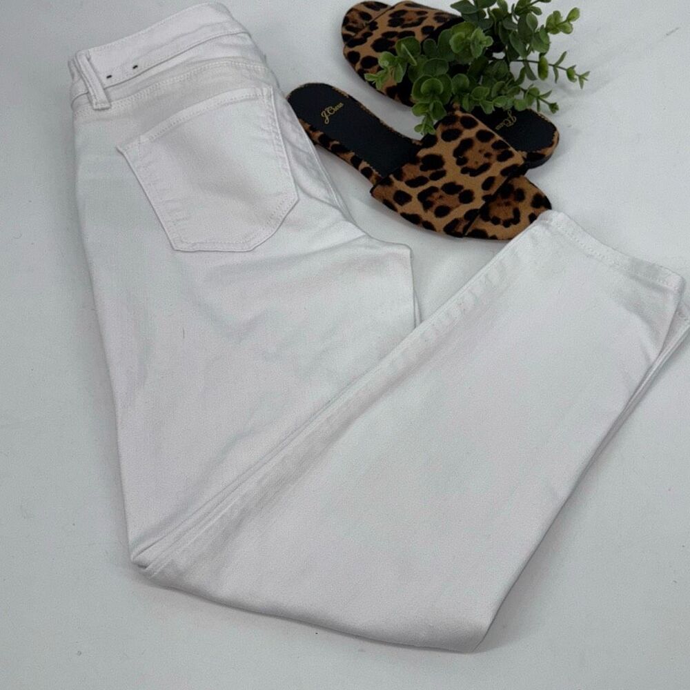 White House Black Market White Crop Skinny Stretch Jeans Mid-Rise Summer Size 00